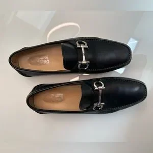 Men’s Salvatore Ferragamo Parigi Leather Drivers Shoes Size 13 - Black s-l400.jpg main image 4